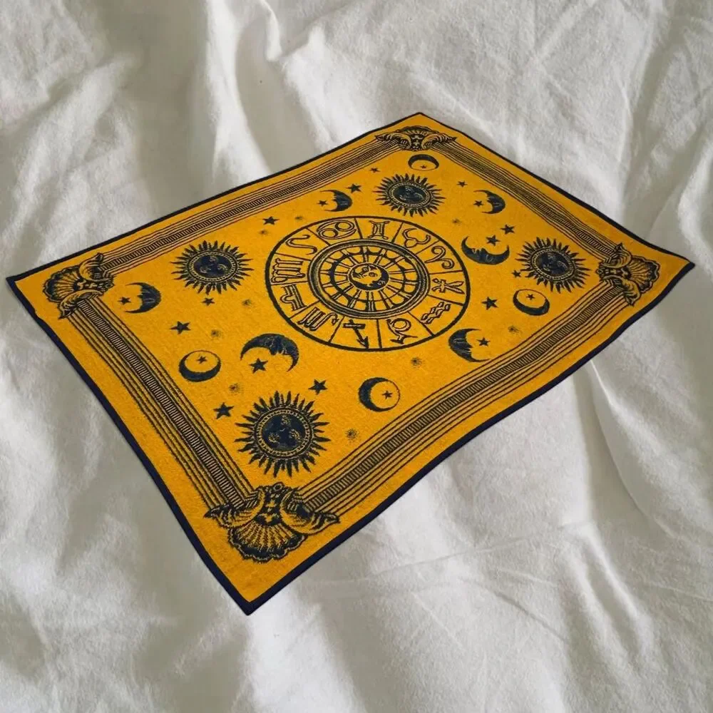 Vintage Whimsigoth Zodiac Sun Moon Stars Reversible BIEDERLACK Celestial Blanket